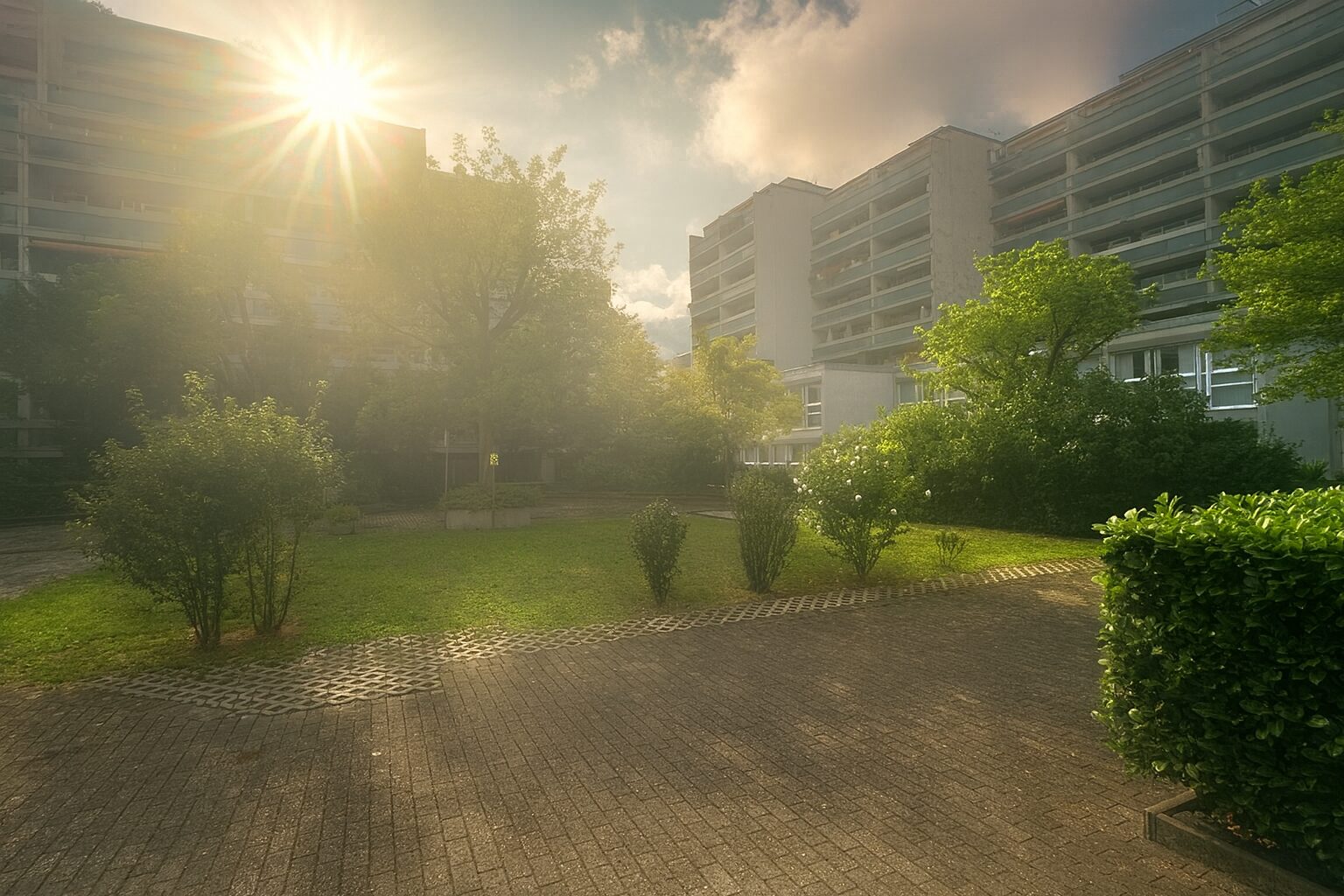 Sonne über den Dächern